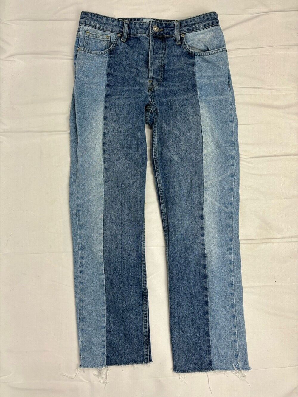 BDG Urban Outfitters Jessye Two-tone Straight Leg Jeans Size 28 X 32 Boho 90's